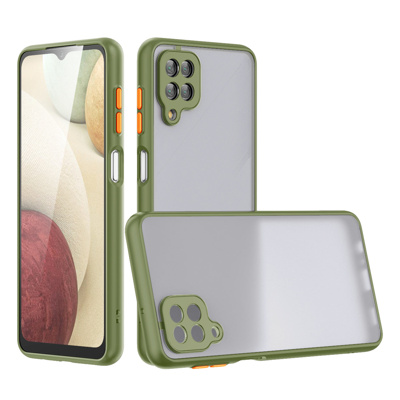 Camera Protection Translucent Case For Samsung Galaxy A12 5G In Light Green